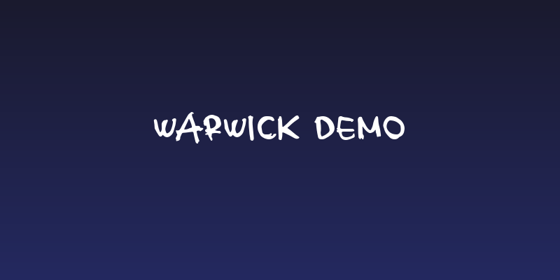 Warwick Demo Social Header