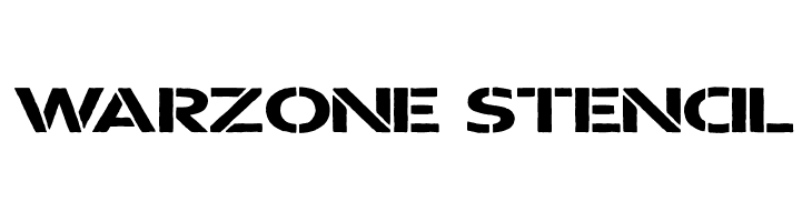 Warzone Stencil  font caratteri gratis
