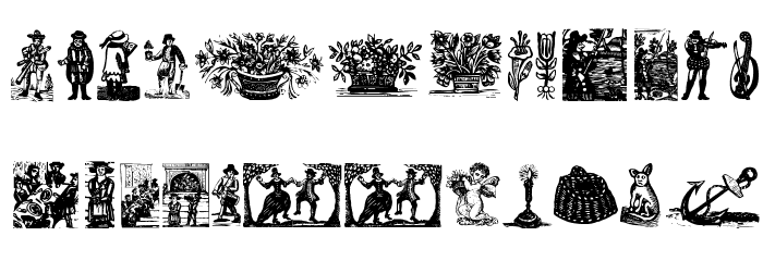 WasWoodcuts Font LOWERCASE