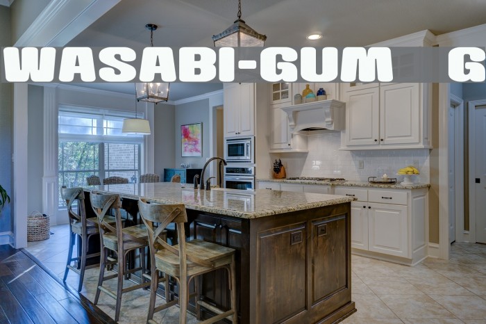 Wasabi-Gum__G Font examples