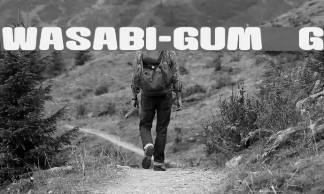 Wasabi-Gum__G Font examples