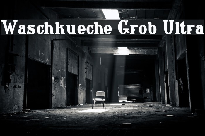 Waschkueche Grob Ultra Font examples