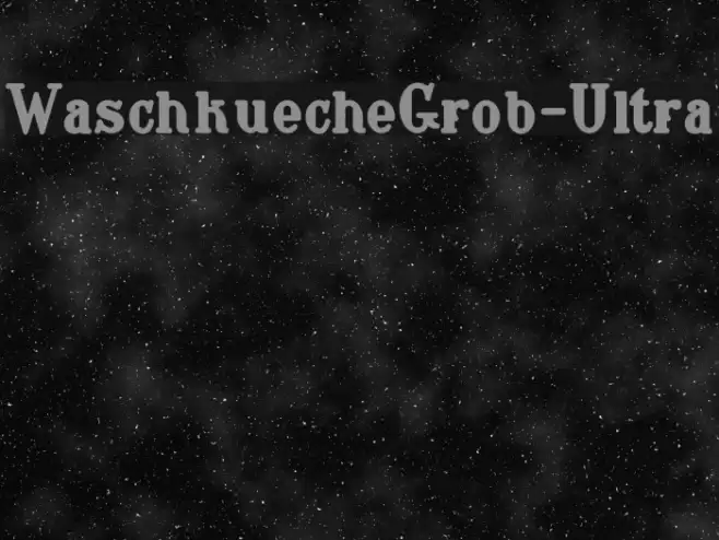 WaschkuecheGrob-Ultra Font examples