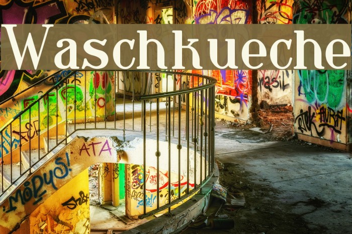 Waschkueche Font examples