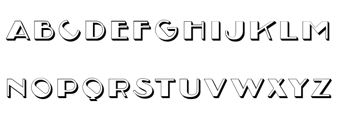 Wasco Hollow Regular Font LOWERCASE