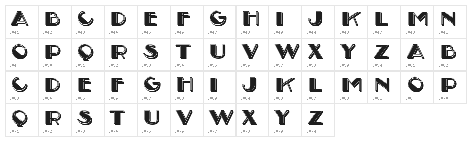 Wasco Regular Character Map
