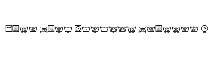 Wash Care Symbols Classic M54  font caratteri gratis