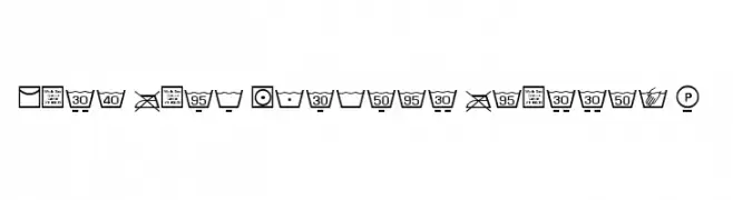 Wash Care Symbols Classic M54  नि: शुल्क फ़ॉन्ट्स डाउनलोड