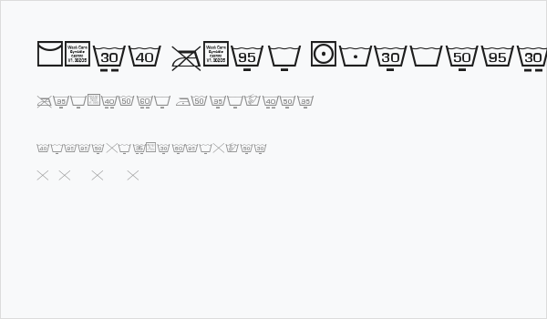 Wash Care Symbols Classic M54 Business Card