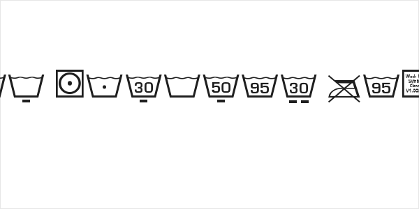 Wash Care Symbols Classic M54 Logo