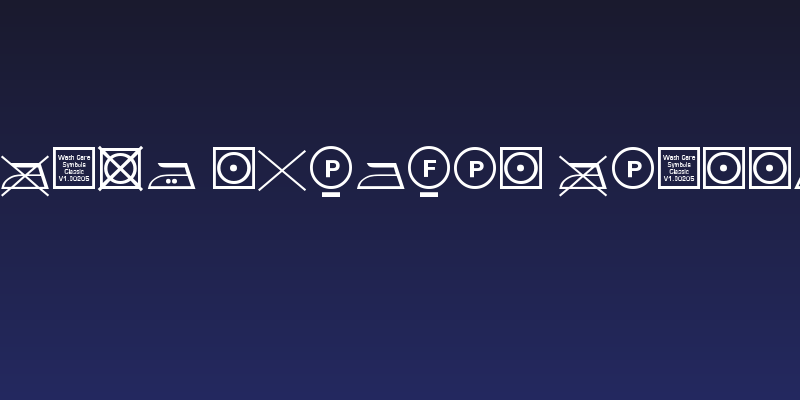 Wash Care Symbols Classic M54 Social Header