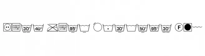 Wash Care Symbols M54  Free Fonts Download