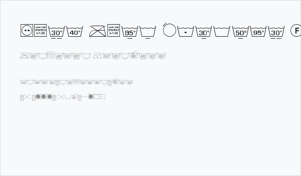 Wash Care Symbols M54 Business Card