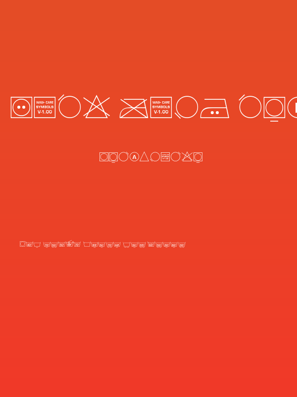 Wash Care Symbols M54 Poster