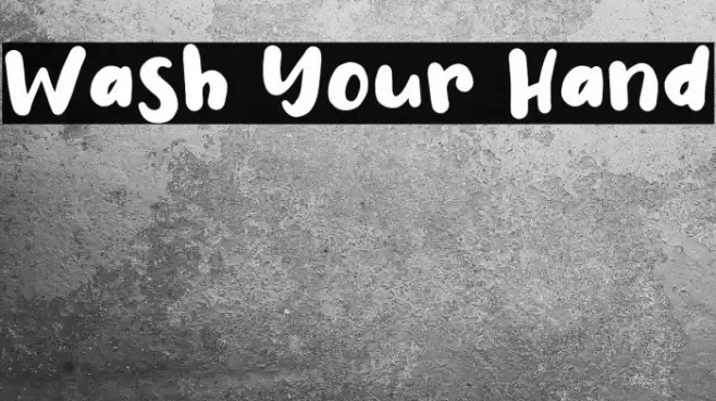Wash Your Hand Font examples
