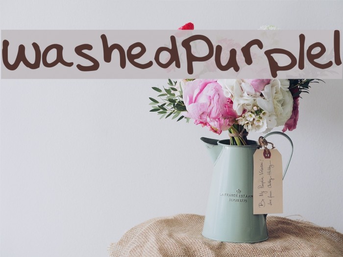 WashedPurple1 Font examples