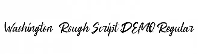 Washington ~ Rough Script DEMO Regular  لخطوط تنزيل