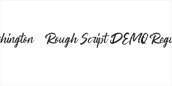 Washington ~ Rough Script DEMO Regular Logo