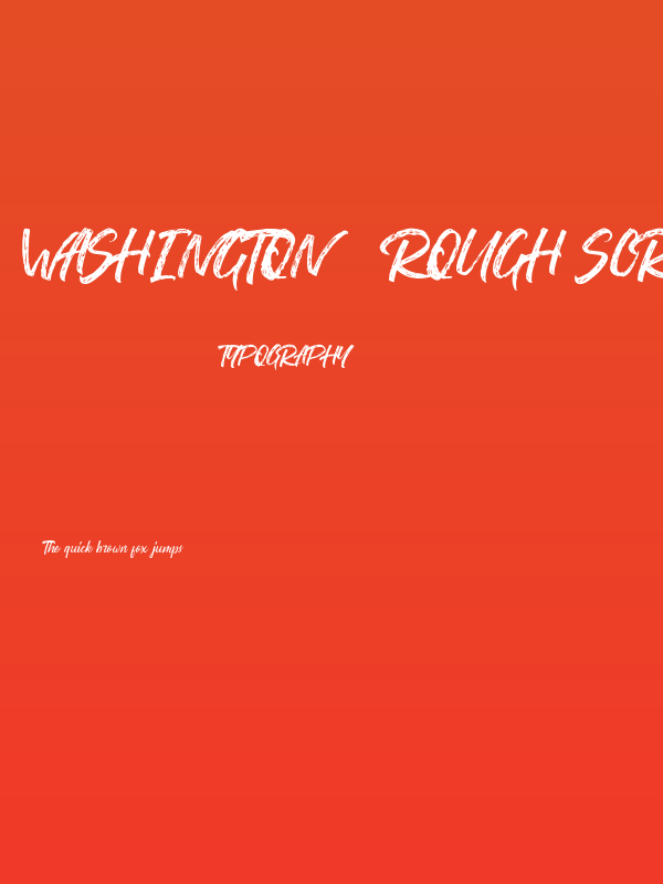 Washington ~ Rough Script DEMO Regular Poster