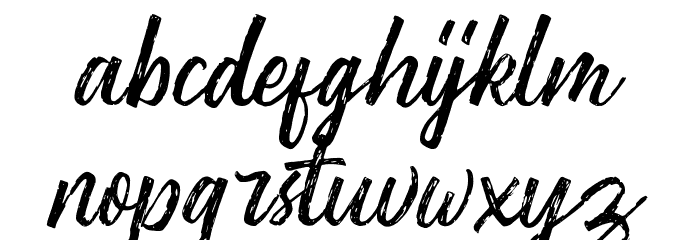 Washington ~ Rough Script DEMO Regular Font LOWERCASE