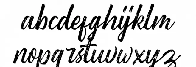 Washington ~ Rough Script DEMO Regular Fonte MINÚSCULAS