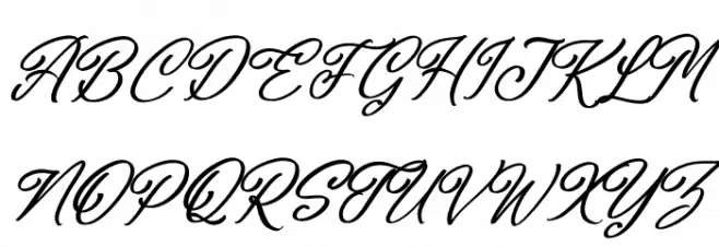 Washington Delmonte Italic 字体 大写