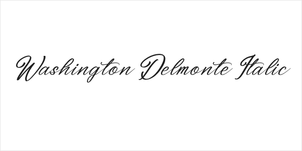 Washington Delmonte Italic Logo
