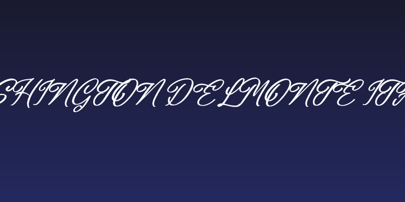 Washington Delmonte Italic Social Header