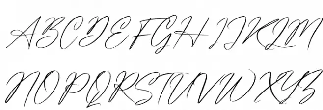 Washington Signature Schriftart Groß