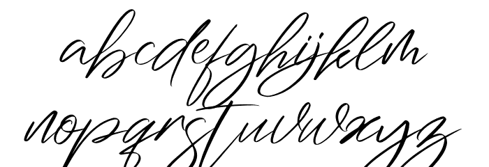 Washington Signature Font LOWERCASE
