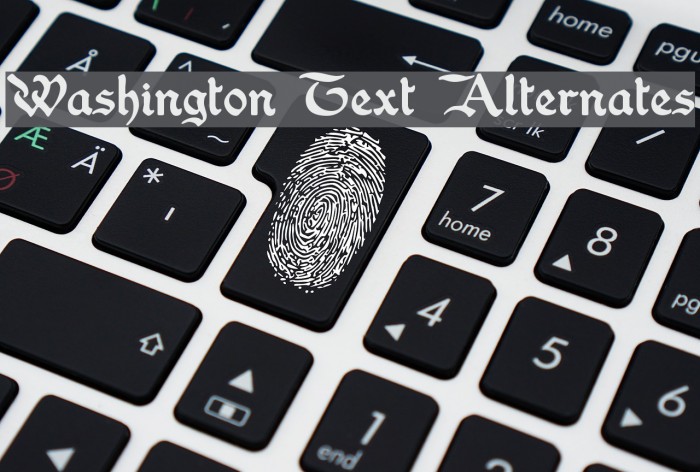 Washington Text Alternates Fuentes examples