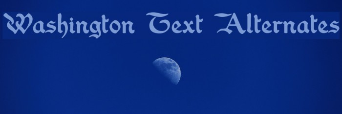 Washington Text Alternates Fuentes examples