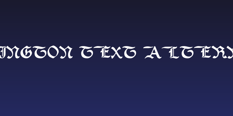 Washington Text Alternates Social Header