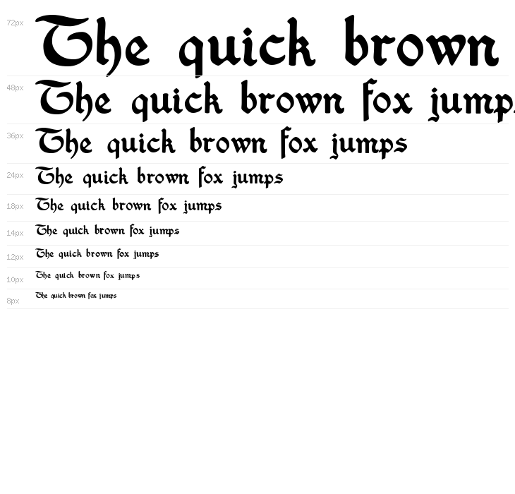 Washington Text Alternates Waterfall