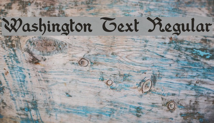 Washington Text Regular Font examples