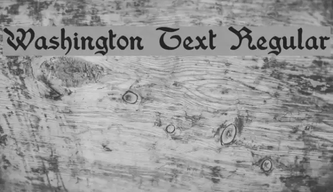 Washington Text Regular Fuentes examples