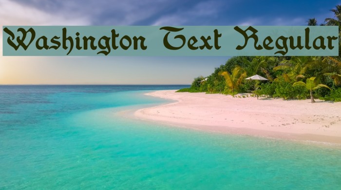 Washington Text Regular Font examples