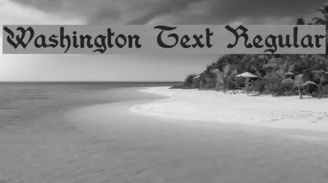 Washington Text Regular Fuentes examples