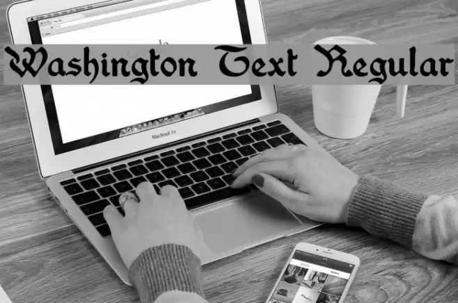Washington Text Regular Fuentes examples