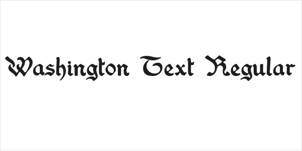 Washington Text Regular Logo