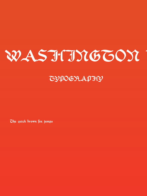 Washington Text Regular Poster