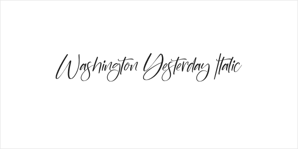 Washington Yesterday Italic Logo