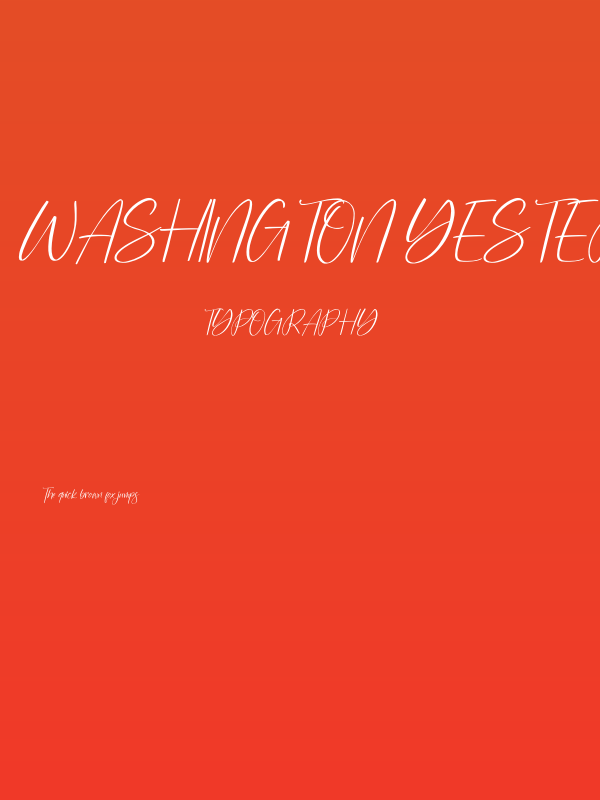Washington Yesterday Italic Poster