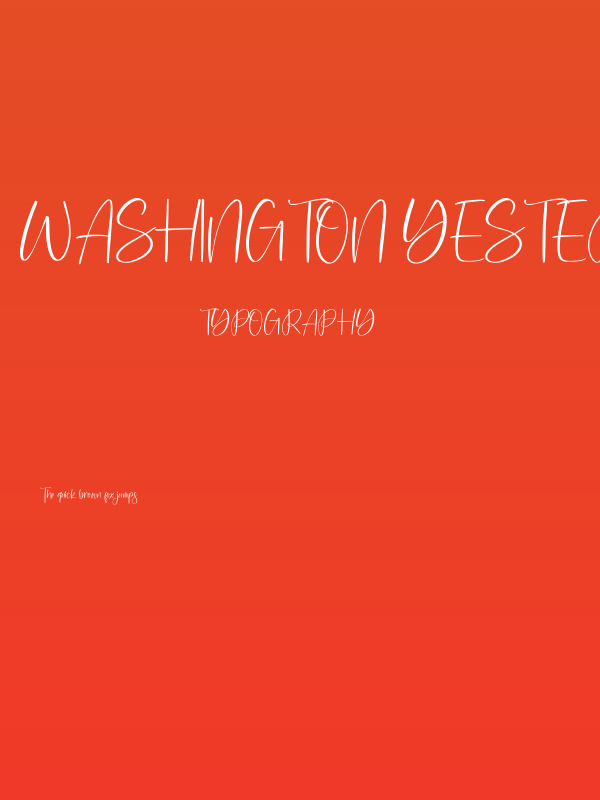 Washington Yesterday Poster