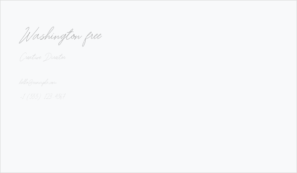 Washington free Business Card