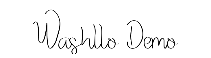Washllo Demo  नि: शुल्क फ़ॉन्ट्स डाउनलोड