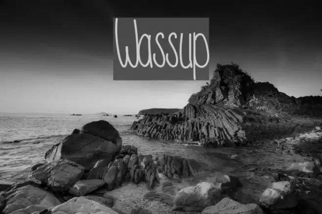 Wassup Font examples