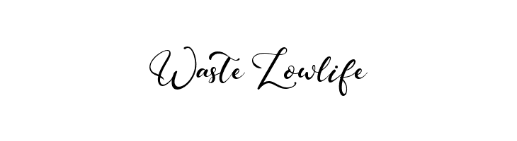 Waste Lowlife  font caratteri gratis