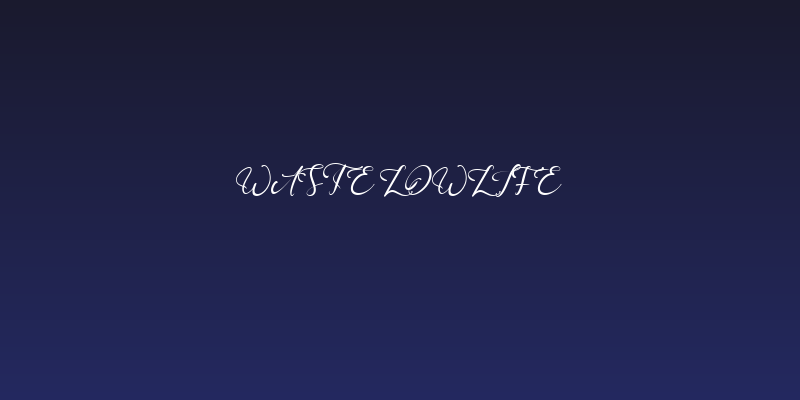 Waste Lowlife Social Header