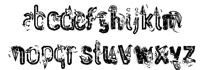 Waste of Paint Font LOWERCASE